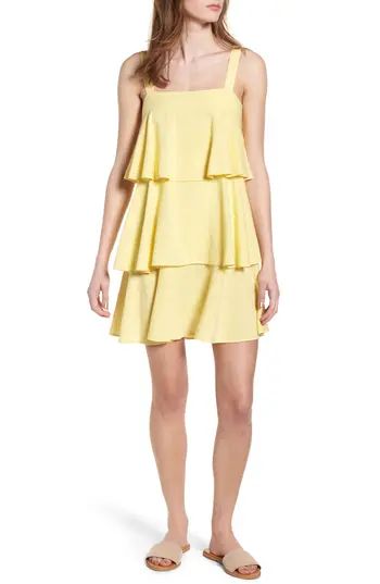 Women's Bp. Tiered Dress, Size XX-Small - Yellow | Nordstrom
