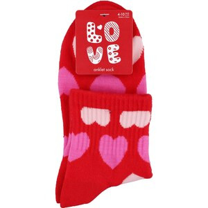 LOVE Hearts Anklet Socks, Size 4-10, 1 pr | CVS Health