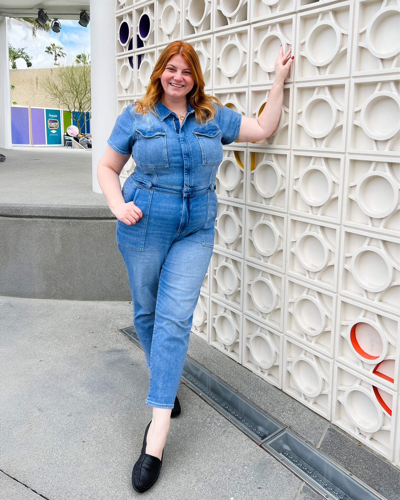 Wearing the world’s best jumpsuit from Good American. This thing is seriously like the sisterhood of the traveling pants. I am 5’9” size 14/16 and wear a 2XL. My best friend has it as well. She is 5’2” and a size 8/10 and wears a L. It looks amazing on EVERYONE! 

#LTKmidsize #LTKplussize