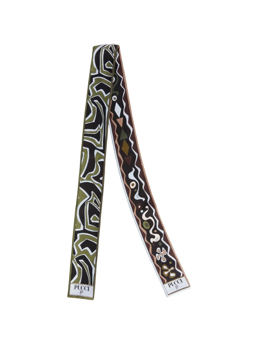PUCCI geometric-print scarf - Black | Farfetch Global