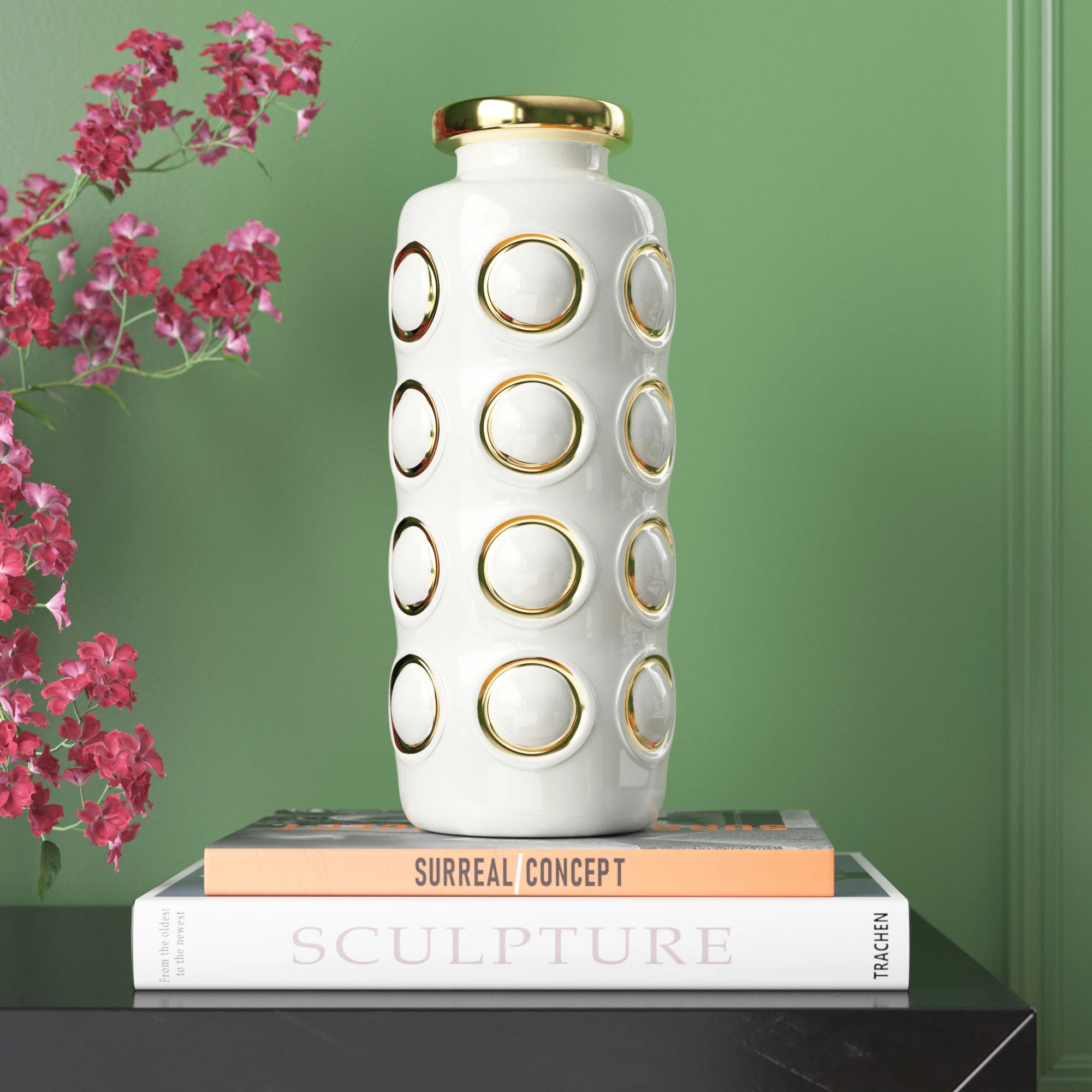 Etta Avenue™ Noelynn White/Gold Table Vase | Wayfair | Wayfair North America