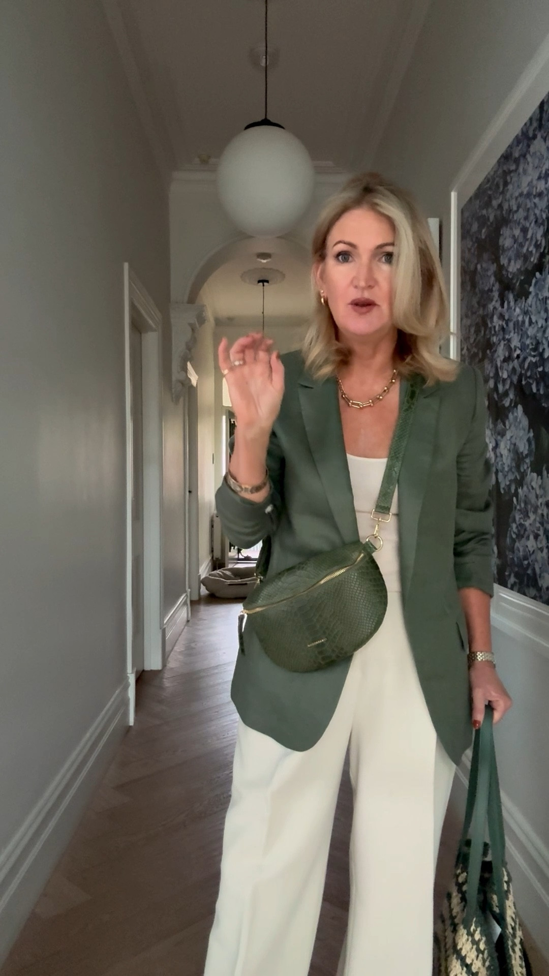 Sick of black blazers, considered green? 

#LTKSeasonal #LTKOver40 #LTKWorkwear