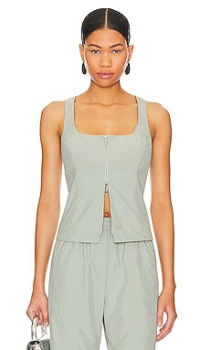 Amanda Uprichard Violet Top in Sage from Revolve.com | Revolve Clothing (Global)