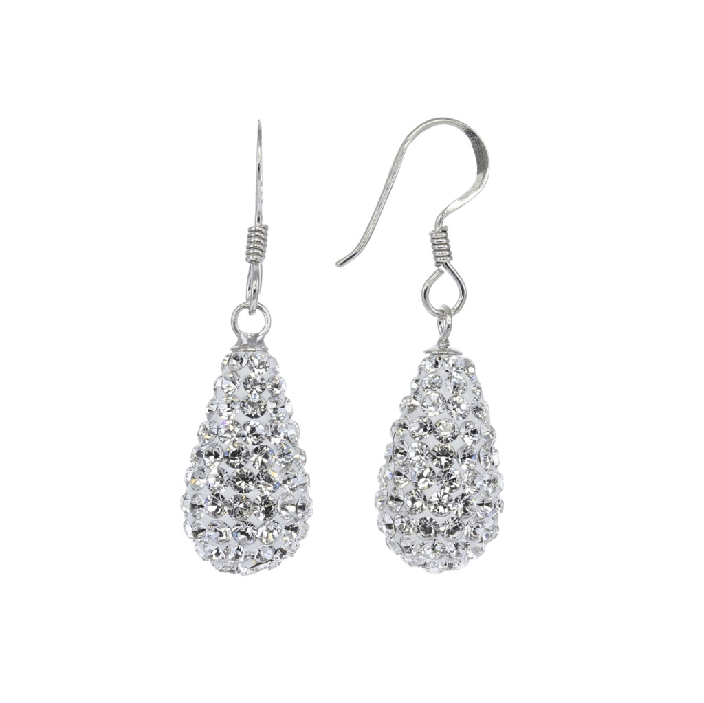 Swarovski Crystal 3D Teardrop Earrings | Roma Designer Jewelry