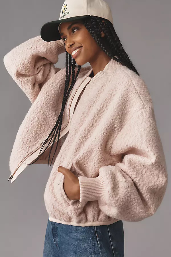 By Anthropologie Sherpa Bomber Jacket | Anthropologie (US)