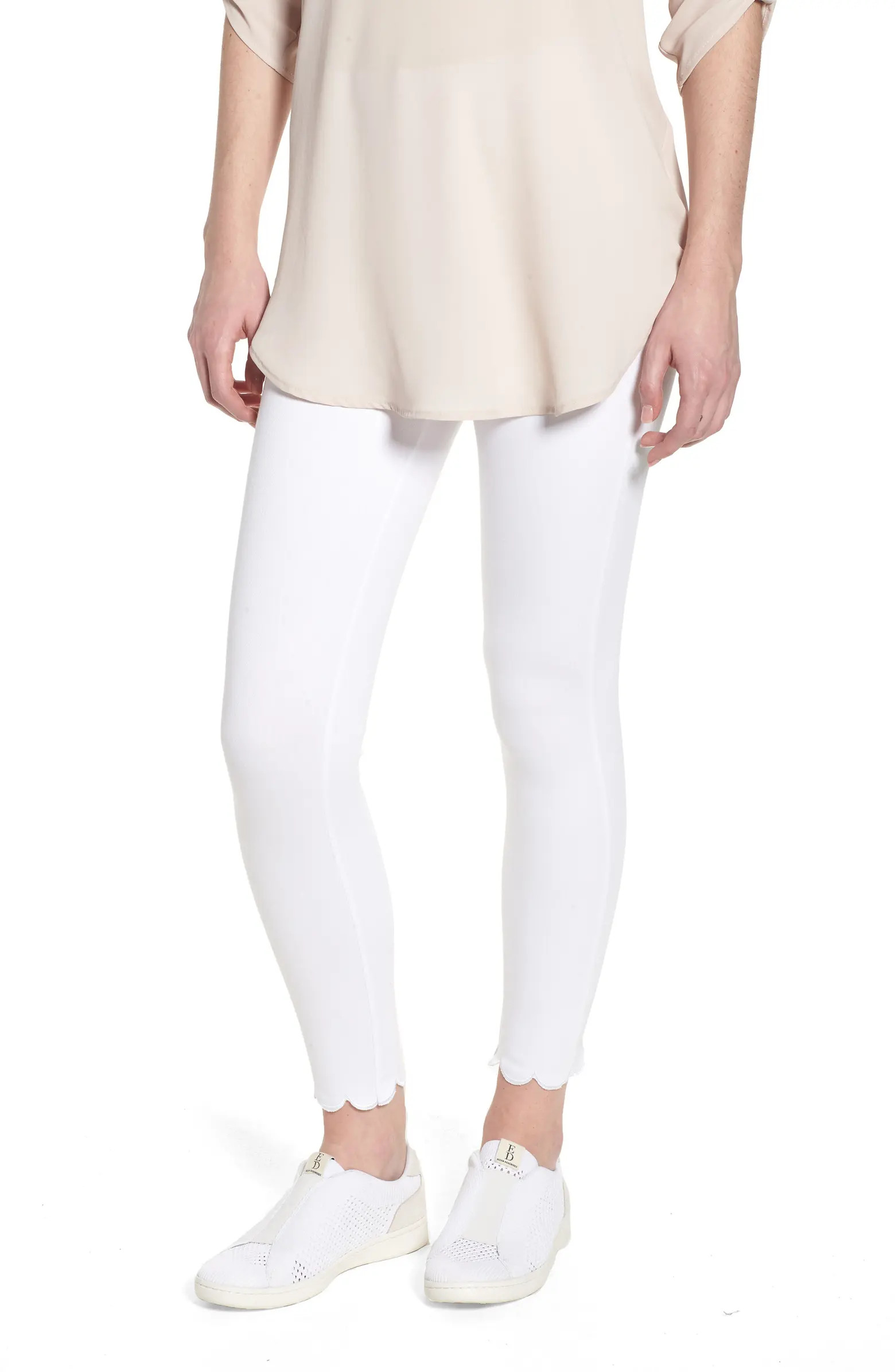 Scallop Hem Denim Leggings | Nordstrom