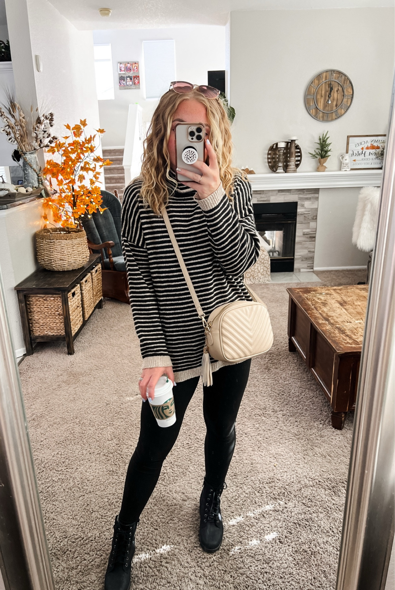 Oversized striped sweater with faux leather leggings, beige crossbody bag, and boots. Everything fits TTS


//Fall outfits 2024, fall fashion finds,petite fashion, casual mom outfit ideas, fall outfit amazon, amazon outfit ideas, casual outfit ideas, outfit inspo, casual fashion, amazon fall fashion,  casual outfit fall, cute casual outfit, outfit ideas fall, amazon shoes, amazon bag, purse, size 4-6, casual fall outfits, casual outfit ideas everyday, fall tops, fall shoes, fall bags #ltkfindsunder100 #ltksalealert #ltkseasonal 

#LTKItBag #LTKStyleTip #LTKFindsUnder50