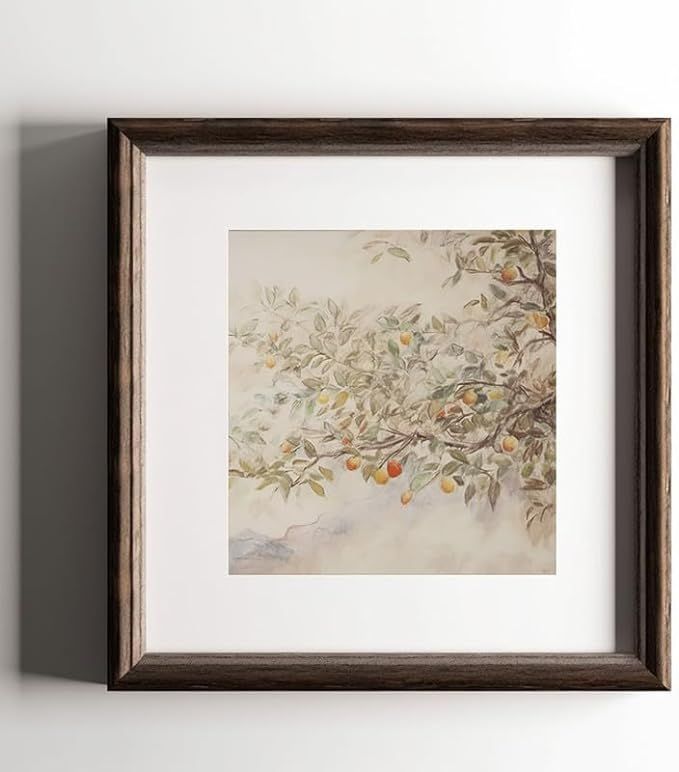 Madelynn Ave Cotton Textured Apple Branches Wall Art Prints - Vintage Apple Tree Artwork Painting... | Amazon (US)