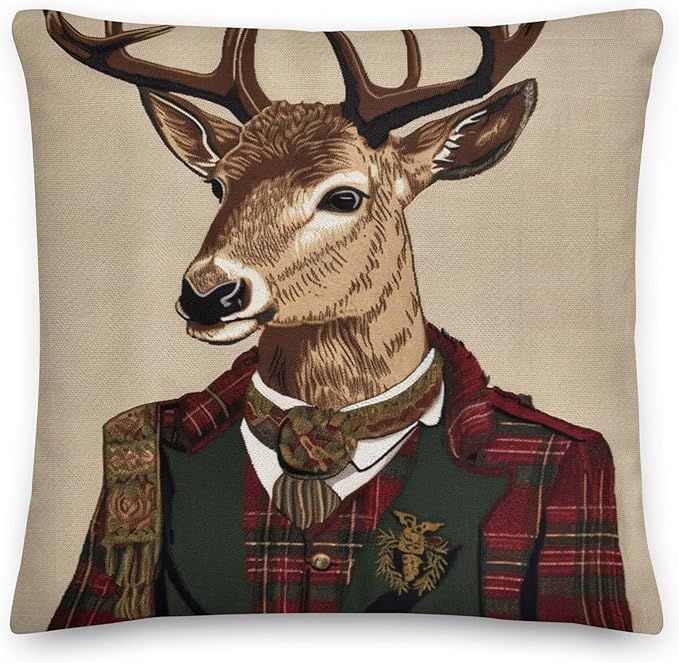 Designer “Laird Deer” Pillow - Decorative Pillow, Belgian French Tapestry Pillow, Living Room... | Amazon (US)