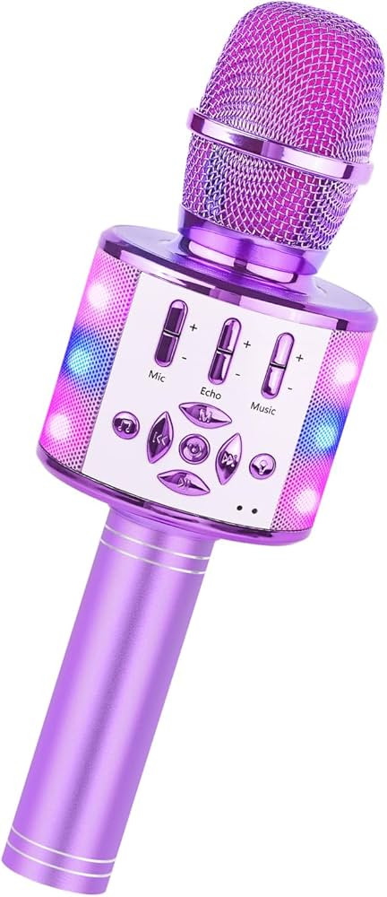 Amazmic Toys for Girls, Kids Karaoke Microphone Toddler Microphone for Kids with Lights, Birthday... | Amazon (US)