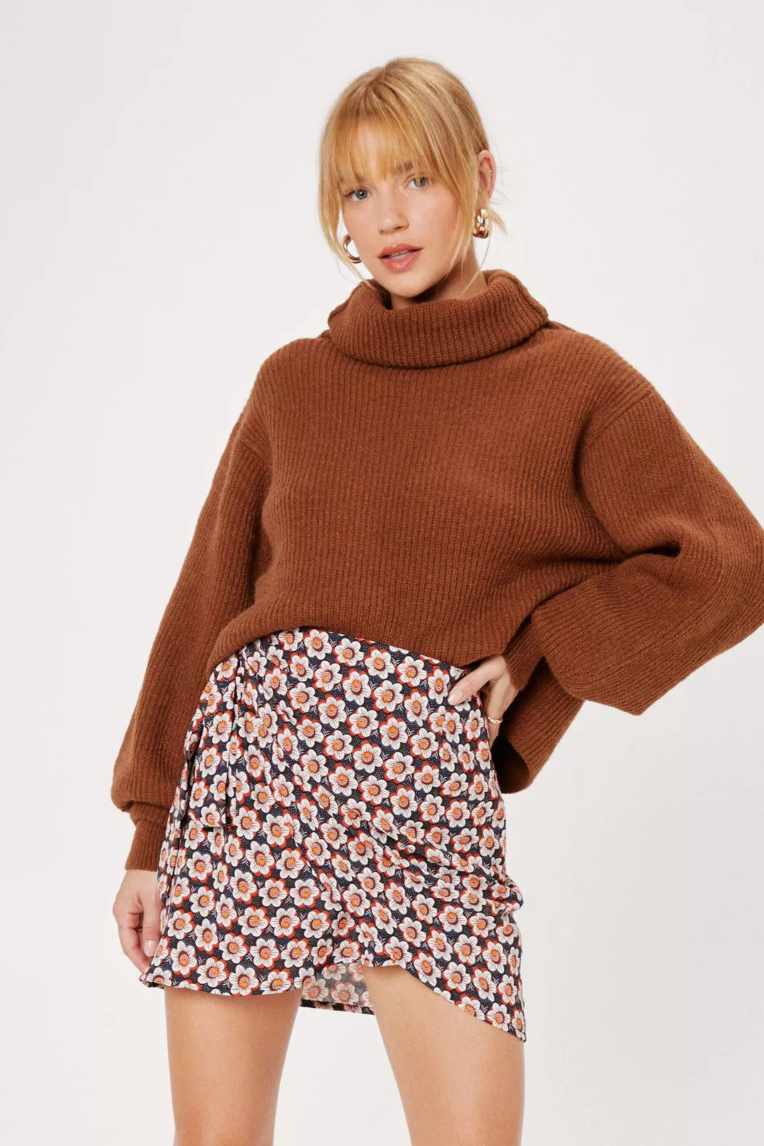 Petite Floral Wrap Mini Skirt | Nasty Gal (US)