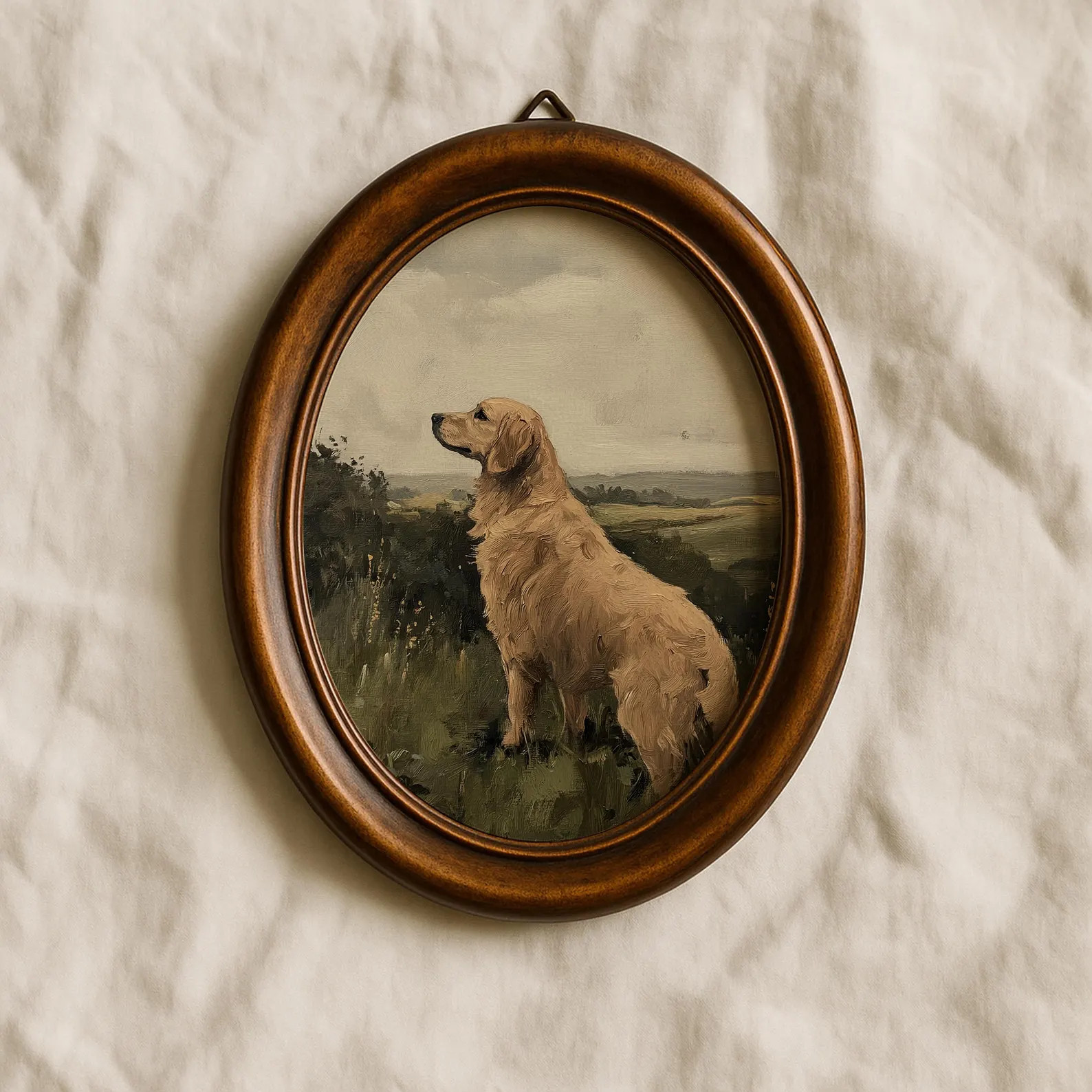 Golden Retriever Art, Printable Wall Art Dog Painting, DIY Gift, Vintage Style Downloadable Art | Etsy (Global)