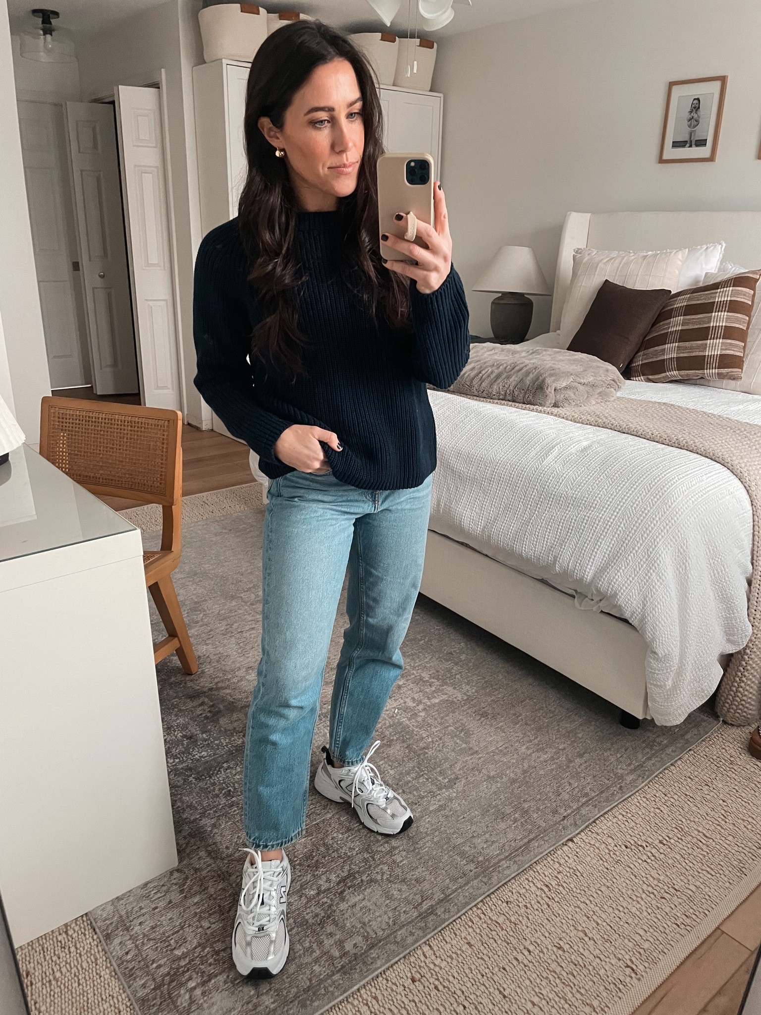 1.30.24
Quince Cotton Fisherman - medium
Jeans - 2
New balance 9

#LTKstyletip #LTKSeasonal #LTKfindsunder100