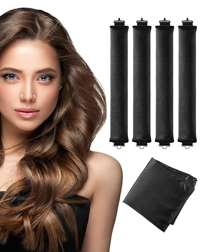 Seritant Heatless Curls Overnight with Satin Head Scarf, Velvet Hair Rollers for Blowout Look, No... | Amazon (US)