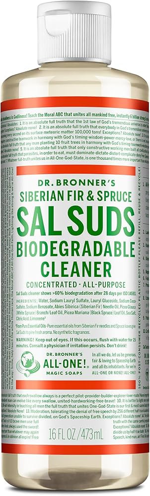 Dr. Bronner's - Sal Suds Biodegradable Cleaner (16 oz) - All-Purpose Cleaner, Pine Cleaner for Fl... | Amazon (US)