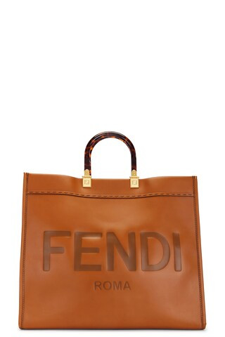 fendi Fendi Sunshine Shopper Tote Bag in Tan - Tan. Size all. | FWRD 