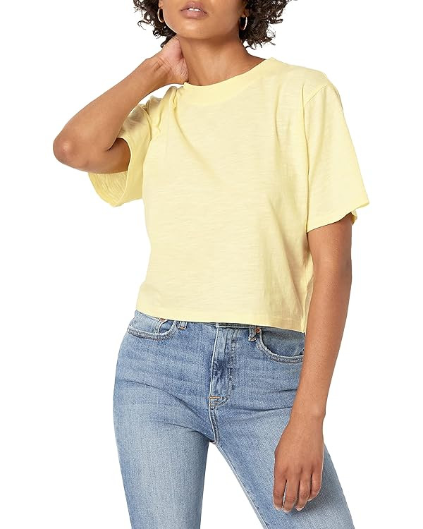 The Drop Women's Sydney Short-Sleeve Cropped Crew Neck T-Shirt | Amazon (US)