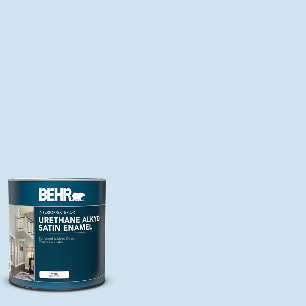 1 qt. #M520-1A Soft Cloud Satin Enamel Urethane Alkyd Interior/Exterior Paint | The Home Depot