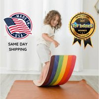 Handcrafted in Usa, Wooden Balance Board For Kids, Award-Winning Wobble Board, Montessori Toys - Bun | Etsy (US)