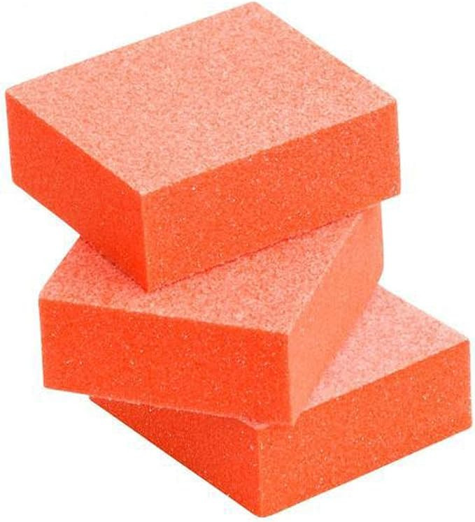 PrettyClaw | 40pc Mini Disposable Nail Buffer Blocks 80/80 White Grit Orange Buffing Sanding Nail... | Amazon (US)