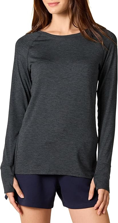 Amazon Essentials Women's Brushed Tech Stretch Long-Sleeve Crewneck Shirt (Available in Plus Size... | Amazon (US)