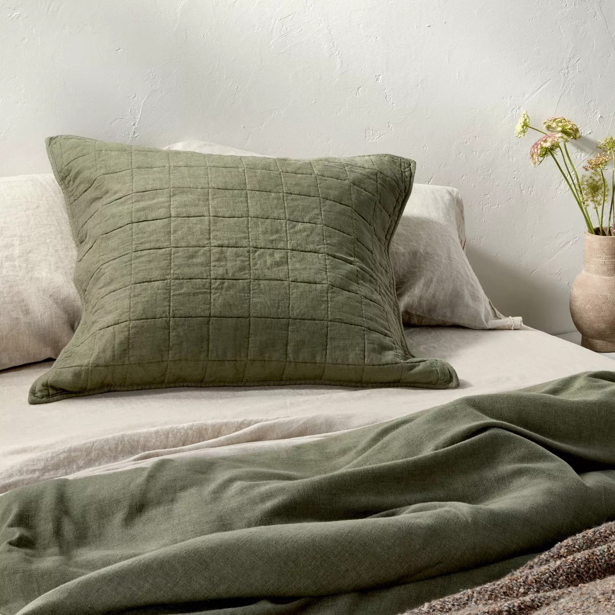 Heavyweight Linen Blend Quilt Pillow Sham - Casaluna™ | Target