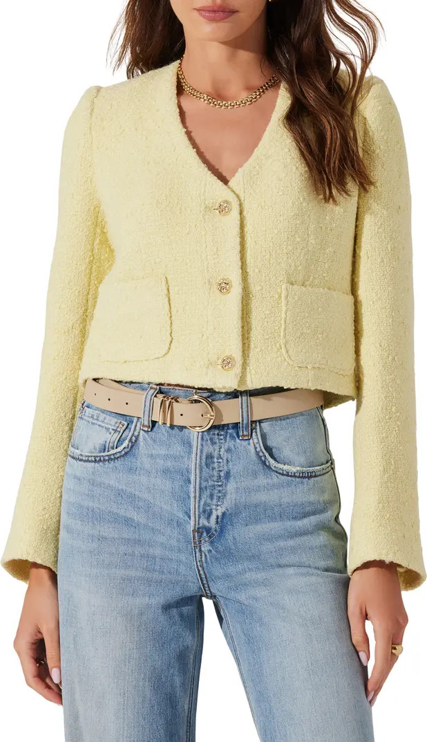 Marleigh Crop Tweed Jacket | Nordstrom Rack