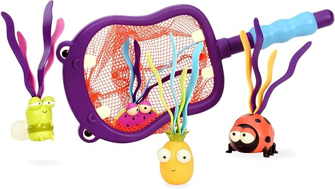 B. toys by Battat B. toys – Hippo Scoop-A-Diving Pool Toys - 1 Hippo Net & 4 Water Toys for Kid... | Amazon (US)