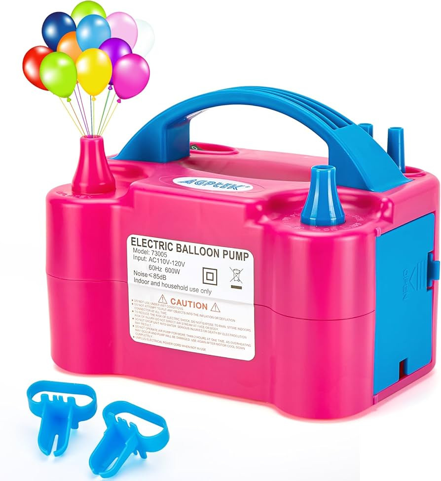 Electric Air Balloon Pump, AGPtEK Portable Dual Nozzle Inflator/Blower for Party Decoration | Amazon (CA)