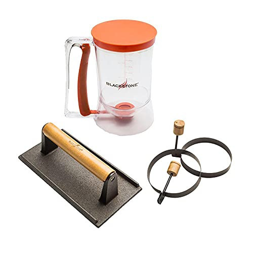 Blackstone 1543 4-Piece Griddle Breakfast Kit with Batter Dispenser, Bacon Press, and Two Egg Rings | Amazon (US)