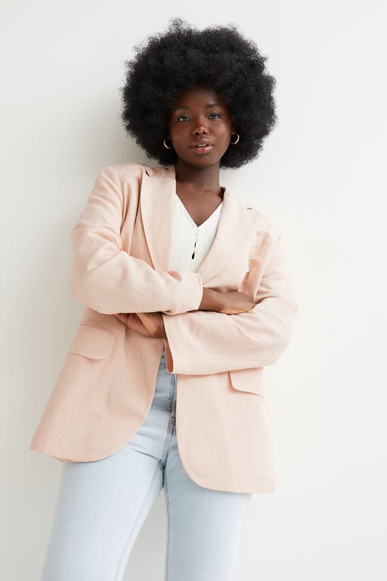 Oversized Linen-blend Jacket | H&M (US)