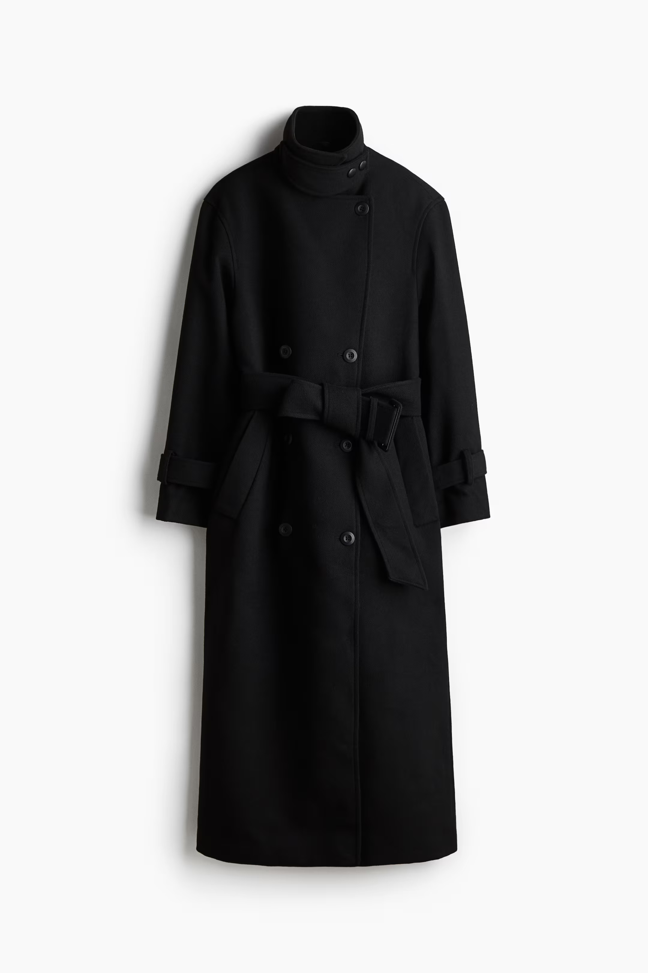 Belted Maxi Coat - Black - Ladies | H&M US | H&M (US + CA)