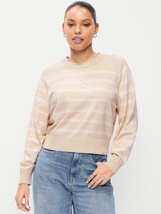 SoSoft Lite Cropped Crew-Neck Sweater | Old Navy (US)