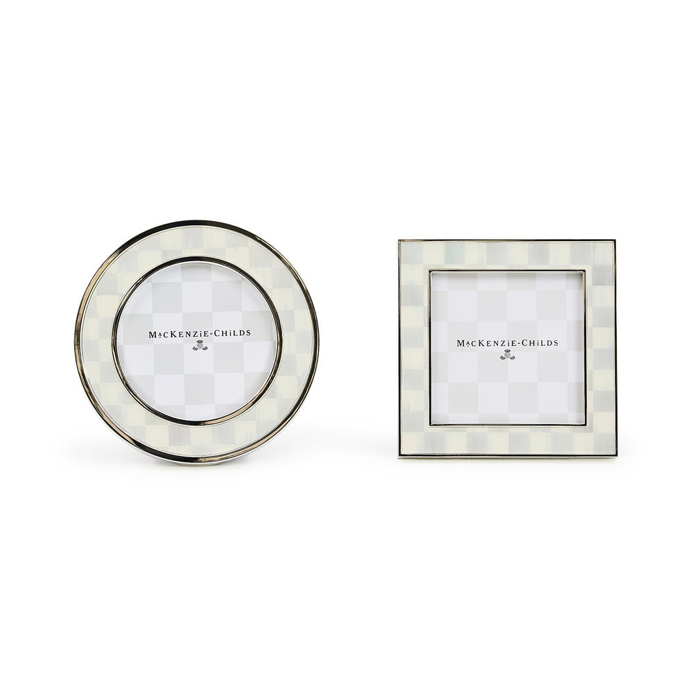 Sterling Check Silver Plated Frames, Set of 2 | MacKenzie-Childs