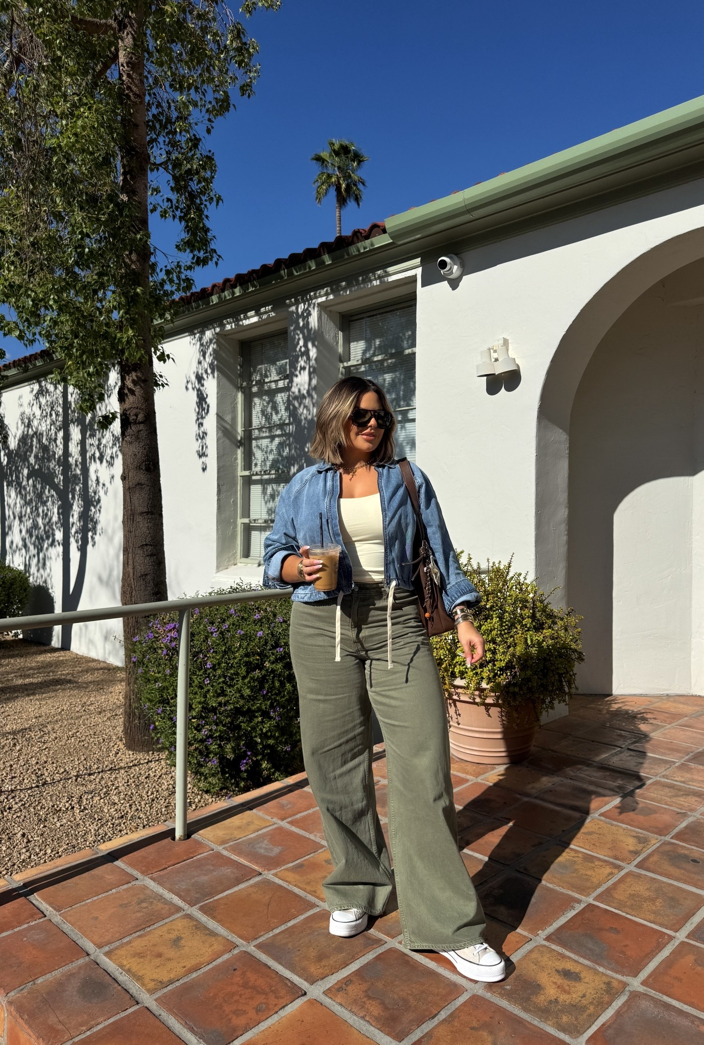 Jacket L 
Tank M 
Jeans 31 long 


#LTKMidsize #LTKootd #LTKSaleAlert