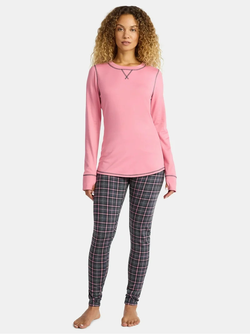 ClimateRight by Cuddl Duds Women's and Women’s Plus Top and Leggings Set, 2-Piece | Walmart (US)