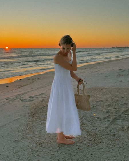 The prettiest white linen dress with a fringe trim

#LTKOver40 #LTKSeasonal
