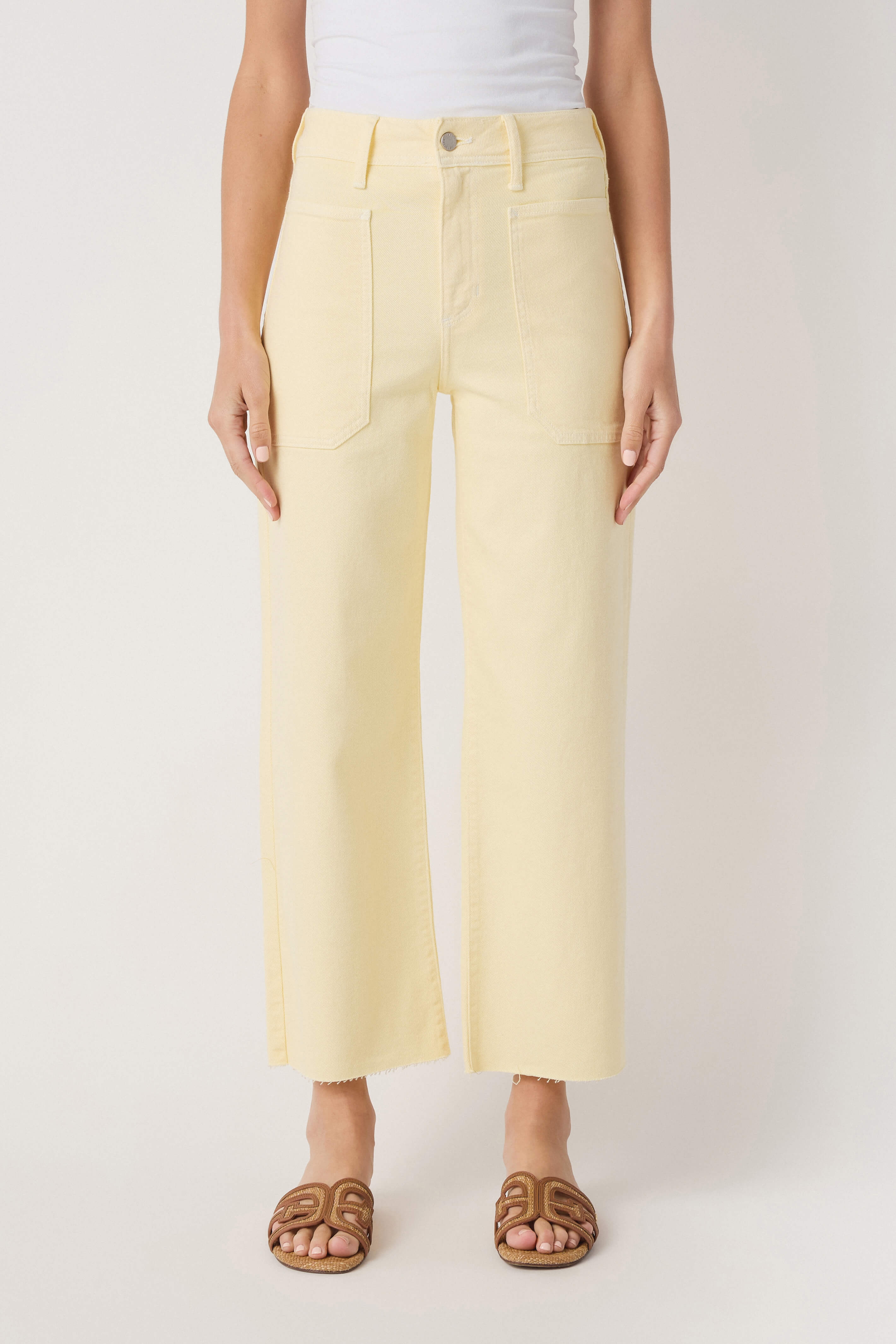Just Black Denim High Rise Utility Wide Leg Jeans | Social Threads