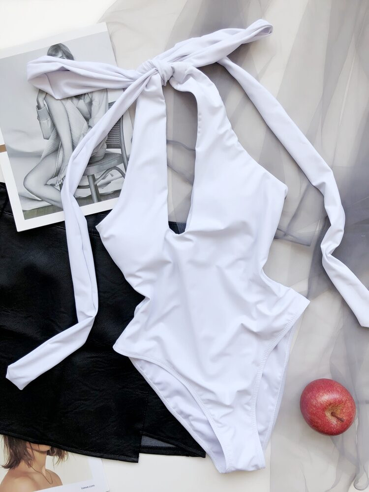 Cut-out One Shoulder One Piece Swimsuit | SHEIN