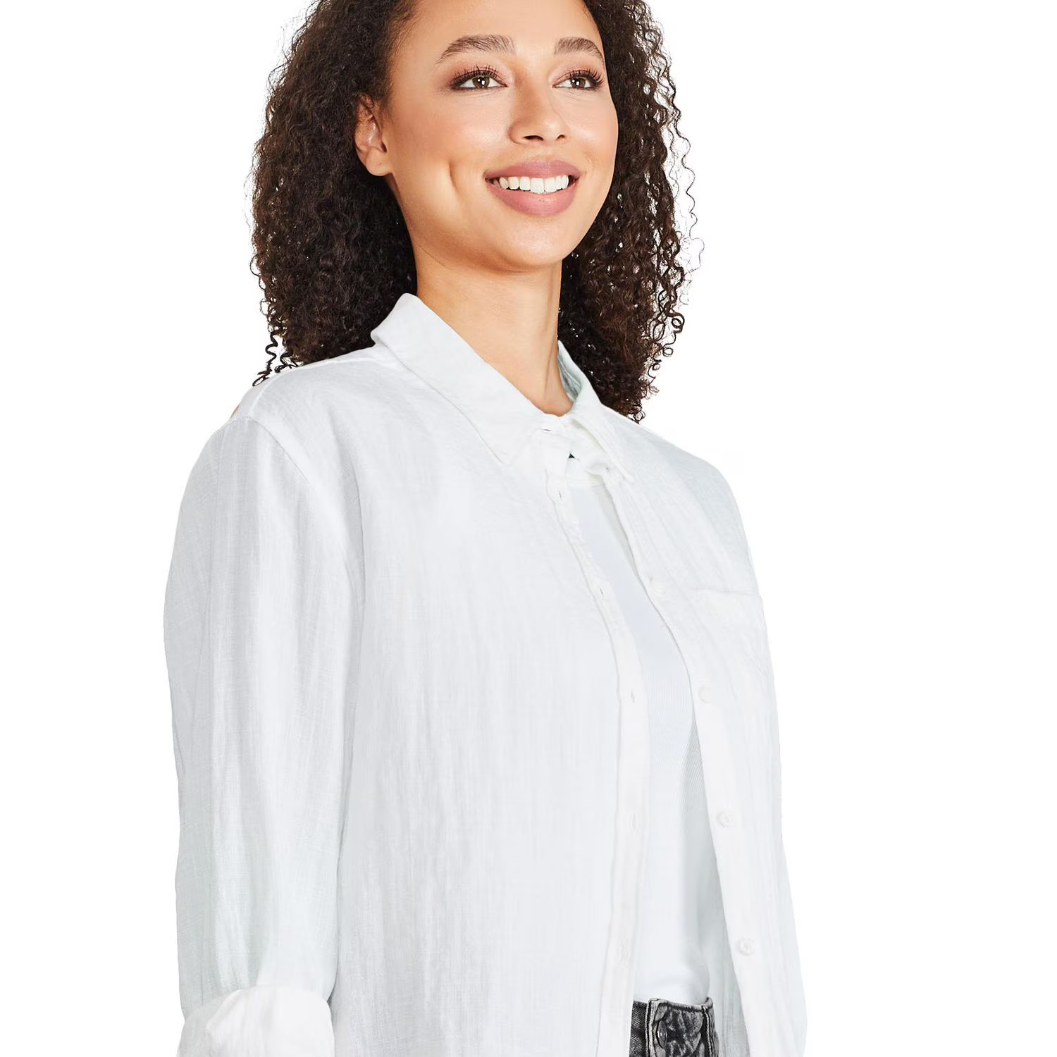 George Women's Oversized Cropped Shirt, Sizes XS-XXL | Walmart (CA)