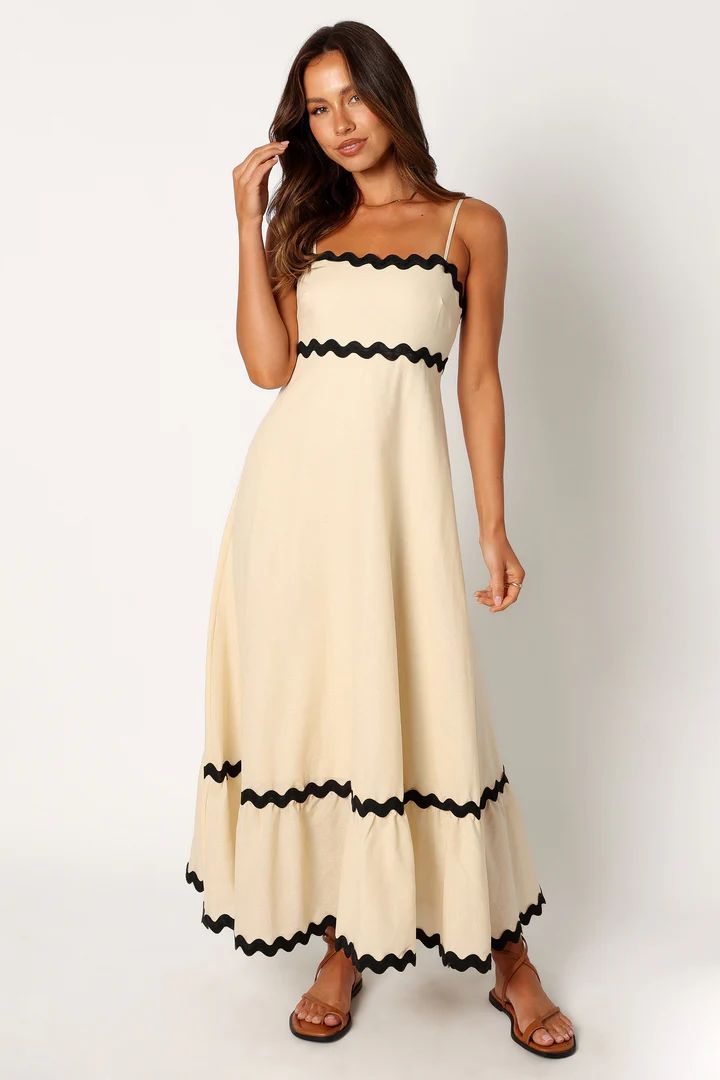 Yana Maxi Dress - Cream Black | Petal & Pup (US)
