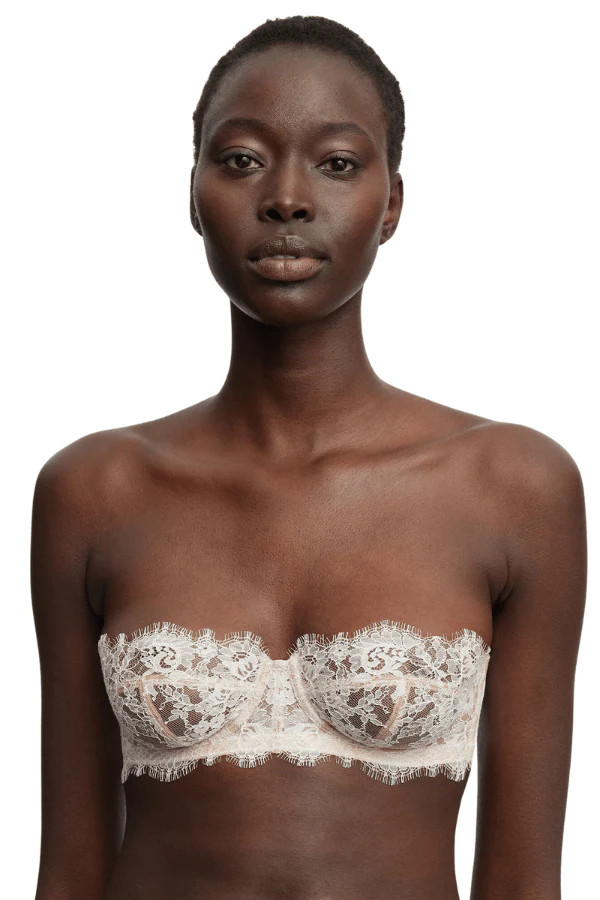 Entice Lace Strapless Bra - White | Chérie Amour