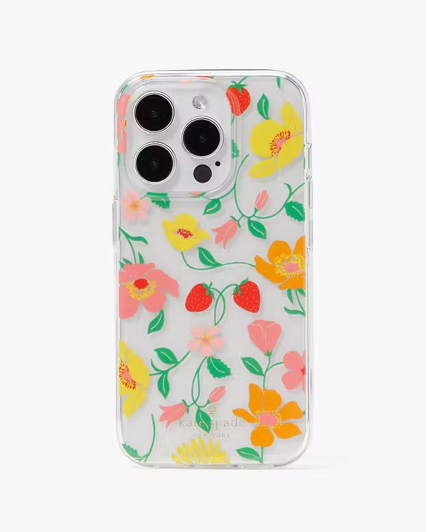 Strawberry Garden Stability Ring And Case iPhone 15 Pro | Kate Spade Outlet