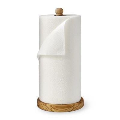 Olivewood Paper Towel Holder | Williams-Sonoma