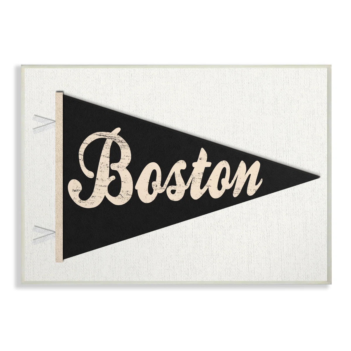 " Boston Pennant Black " by Daphne Polselli | Wayfair North America