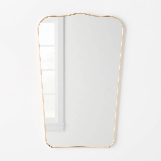 23" x 36" Metal Curved Top Mirror Gold - Threshold™ designed with Studio McGee | Target