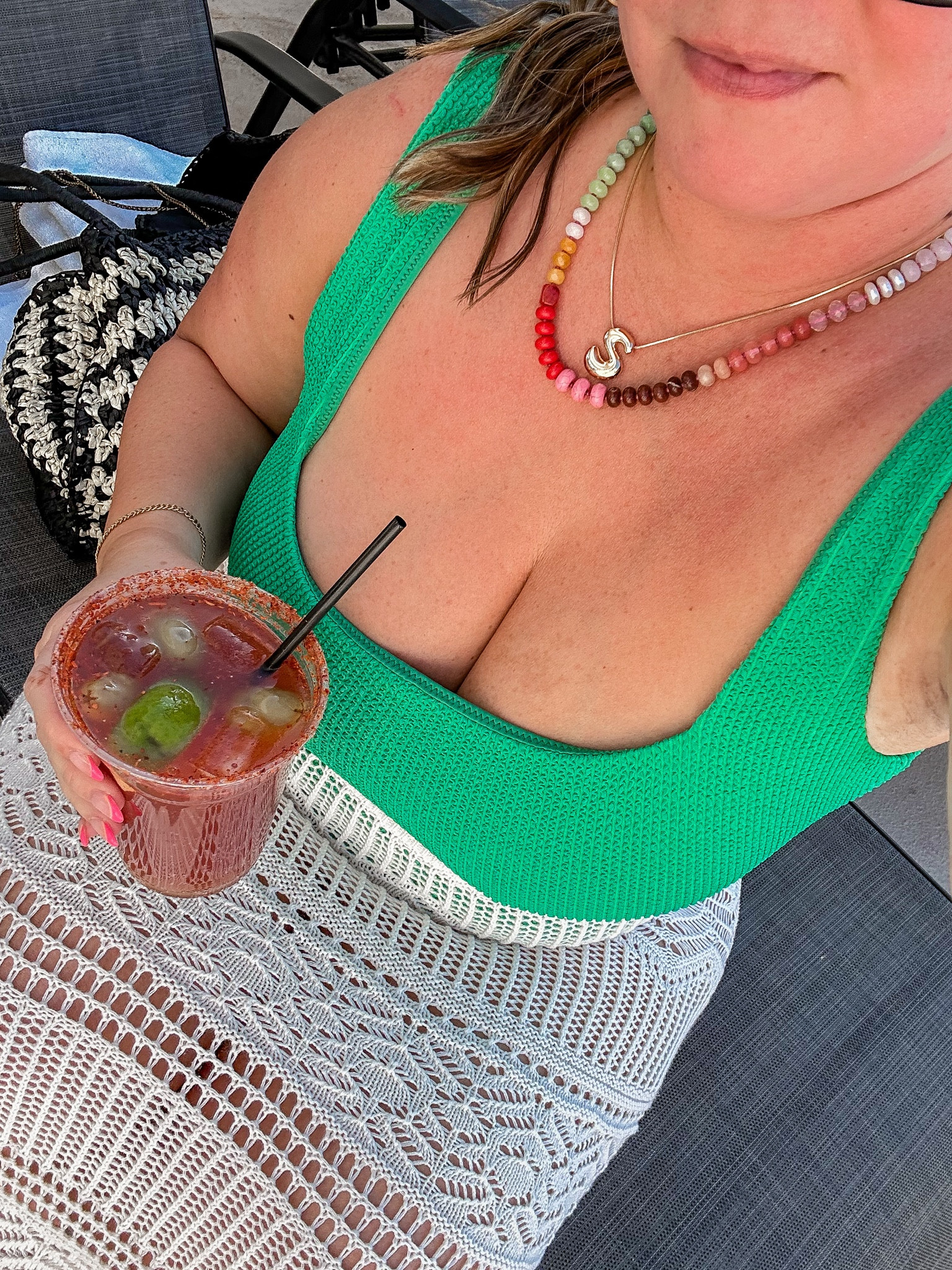 Palm Springs pool outfit 
Swimsuit size XL
Coverup skirt size L 

Resort wear, beach style, pool style, travel outfit, vacation outfit 

#LTKSwim #LTKMidsize #LTKTravel