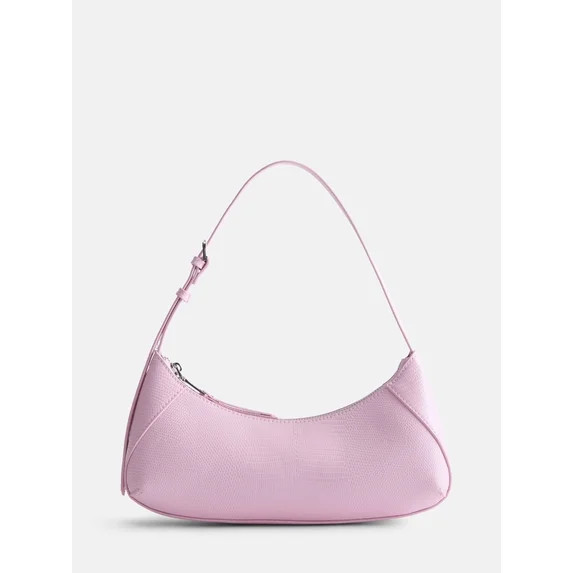 Madden NYC Women's Curved Baguette Shoulder Bag, Pink | Walmart (US)