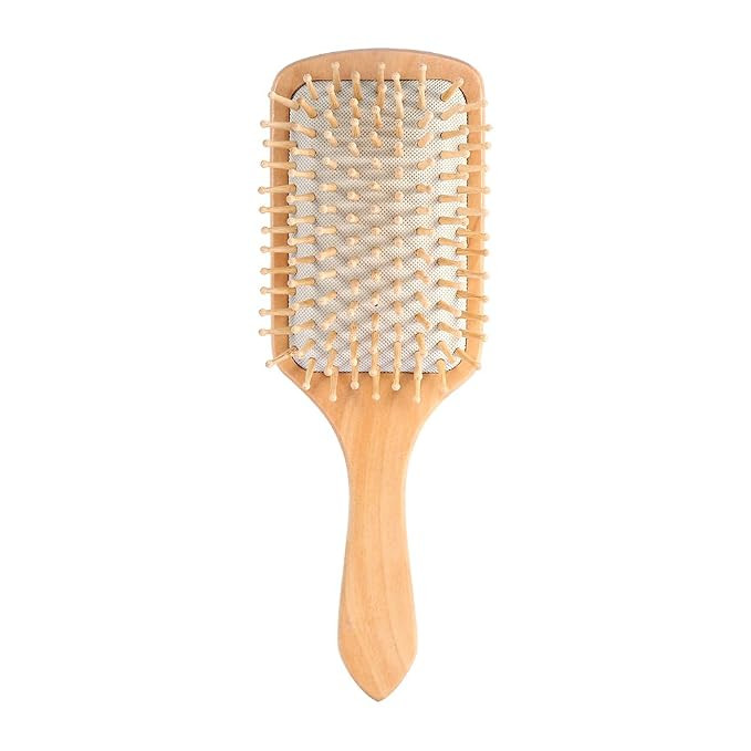 Hair Brush, Wooden Paddle Hairbrush Hair Scalp Care Healthy Cushion Massage Hairbrush 2 Colors (W... | Amazon (US)
