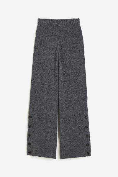 Wool button-detail trousers | H&M (UK, MY, IN, SG, PH, TW, HK)